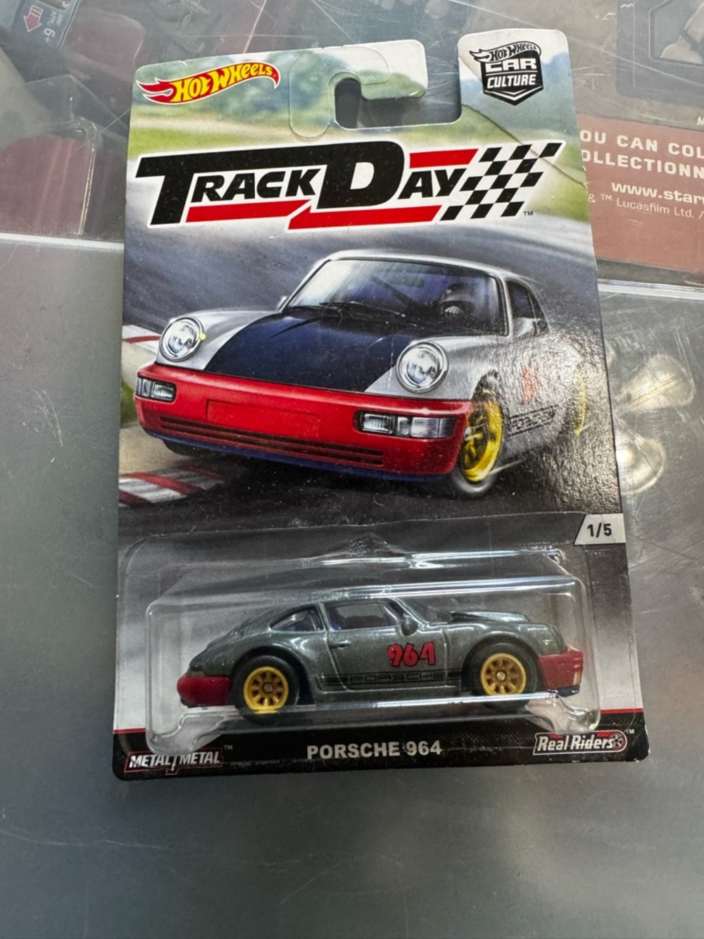 Hot Wheels Track Day Porsche 964 Die-Cast Car - Gray/Red
